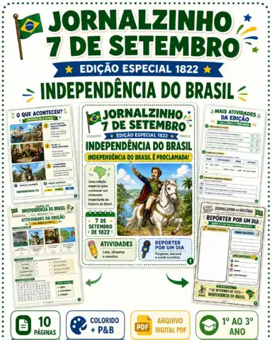 Jornalzinho 7 de Setembro| Colorido + P&B — capa do material