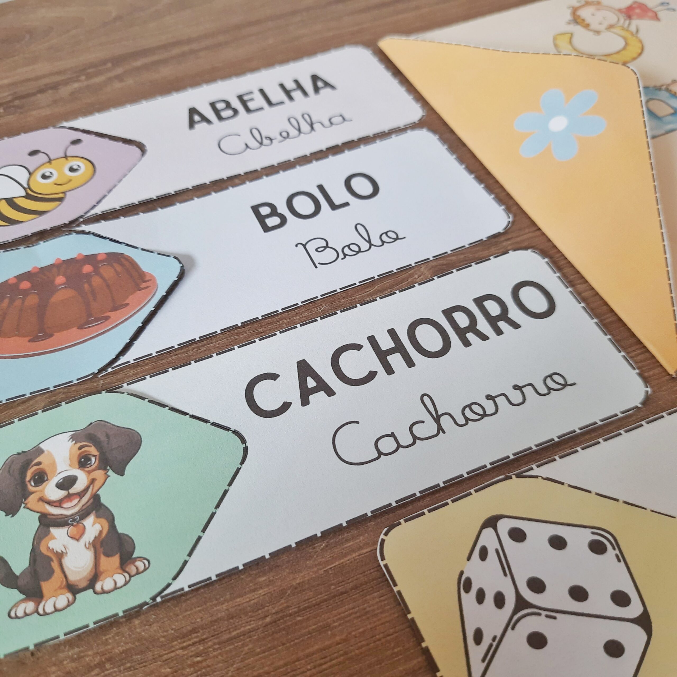 Kit 2 Jogos Quebra-Cabeça – Material Pedagógico — amostra 3: 1 Jogo de quebra-cabeça palavras com as letras do alfabeto (52…