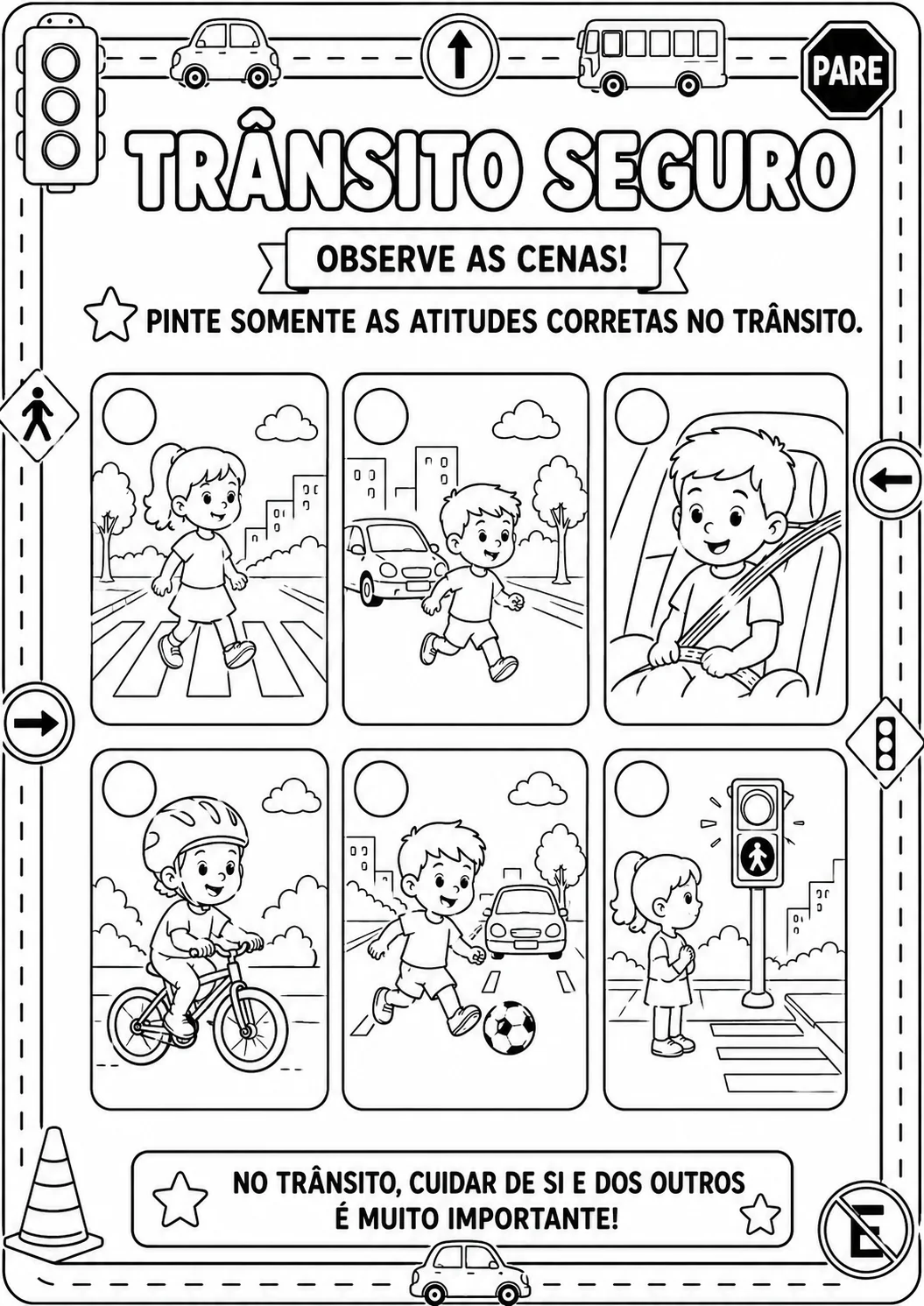 🚦✨ KIT 3 ATIVIDADES EDUCAÇÃO PARA O TRÂNSITO – EDUCAÇÃO INFANTIL ✨🚗 — amostra 3: 🚦✨ KIT EDUCAÇÃO PARA O TRÂNSITO –…