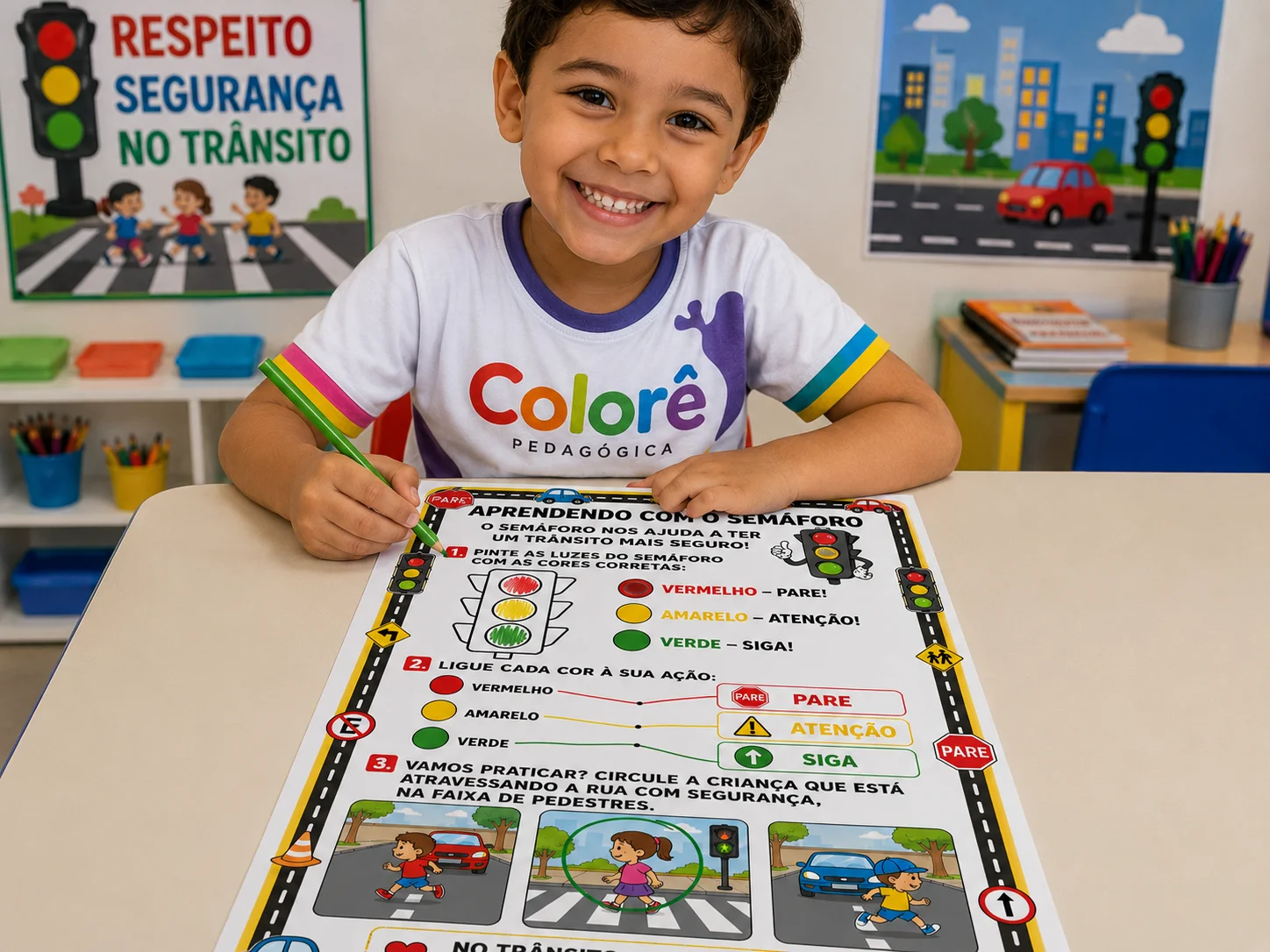 🚦✨ KIT 3 ATIVIDADES EDUCAÇÃO PARA O TRÂNSITO – EDUCAÇÃO INFANTIL ✨🚗 — capa do material