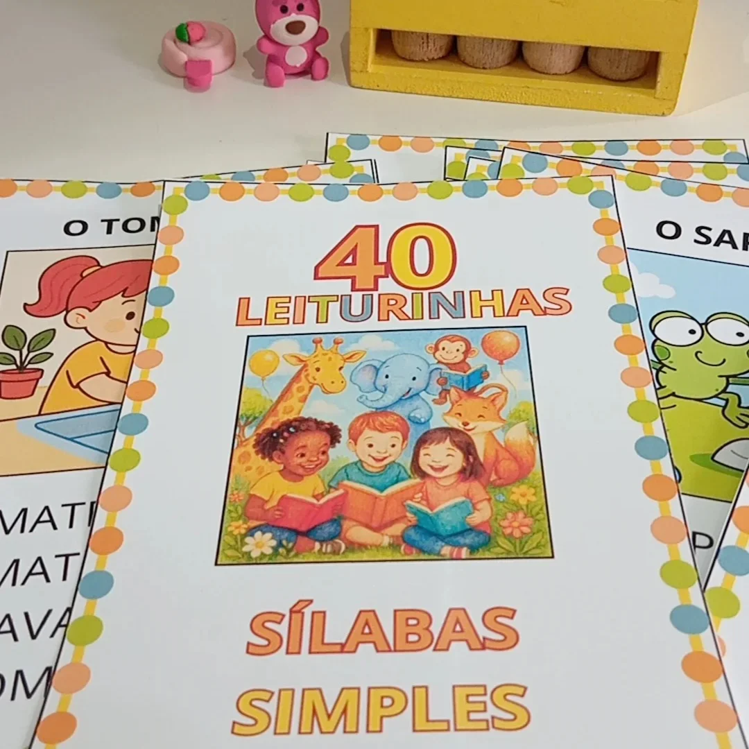 Kit 40 Leiturinhas Sílabas Simples — Alfabetização para Educação Infantil: 40 Leiturinhas com Sílabas Simples para auxiliar…