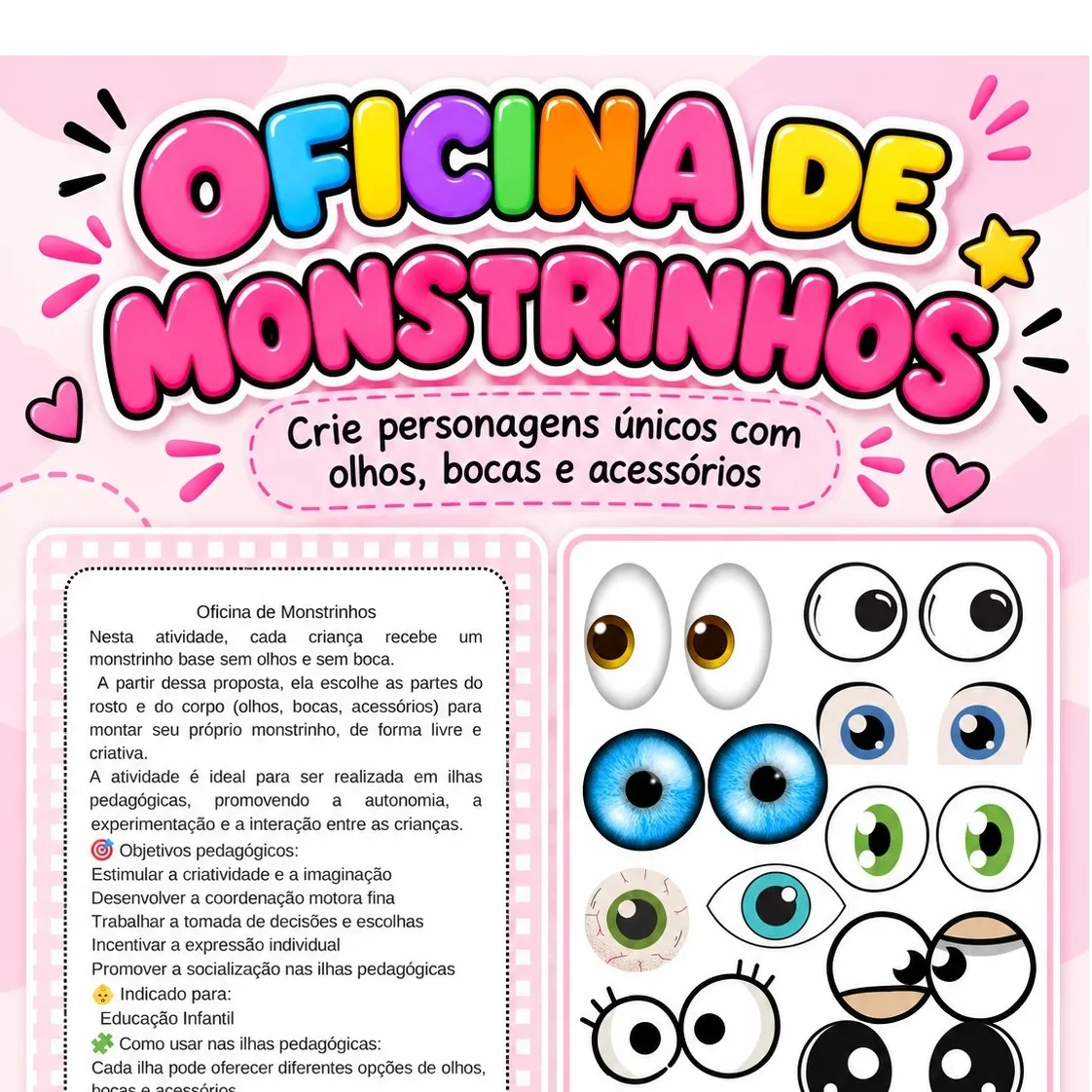Kit 5 Oficinas para Educação Infantil e Alfabetização | Arquivos PDF — amostra 6: Kit com 5 oficinas pedagógicas para…