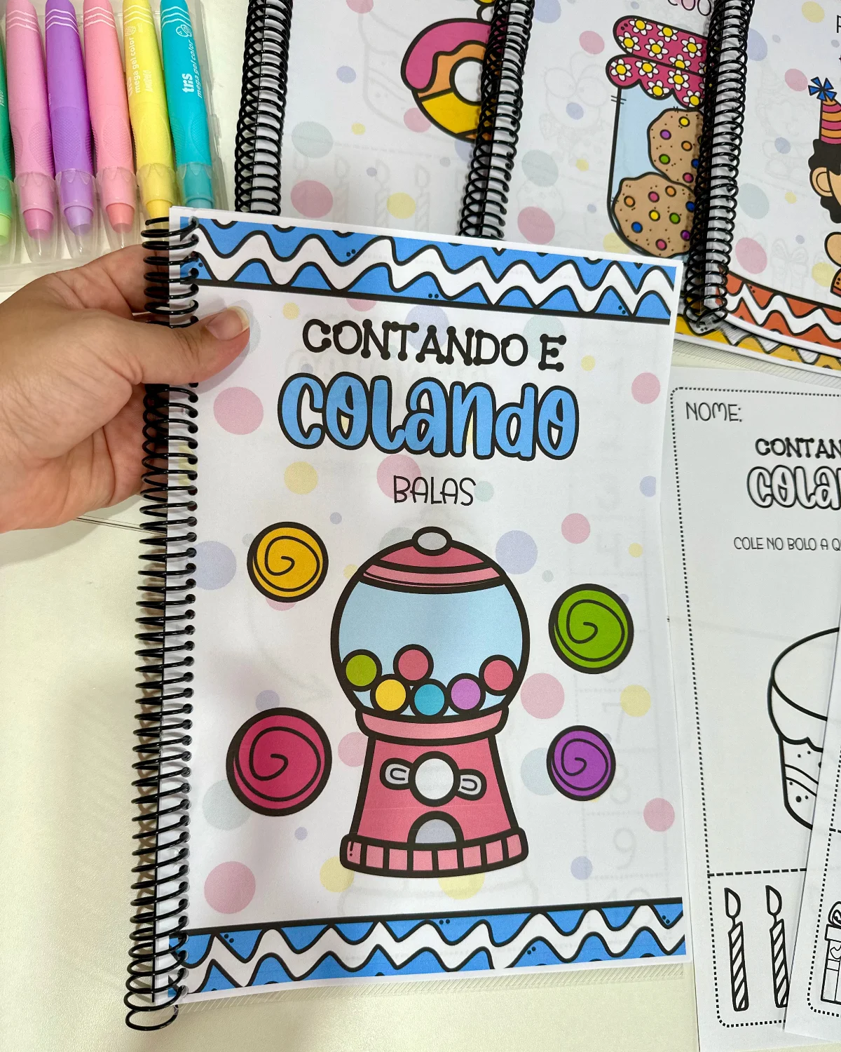 Kit 6 Apostilas Contando e Colando – Números de 0 a 10 | Atividades de Matemática para Educação Infantil em PDF — amostra…