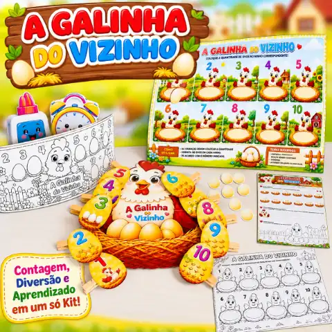 Kit A Galinha Do Vizinho – Contagem E Número de 1 À 10 — capa do material