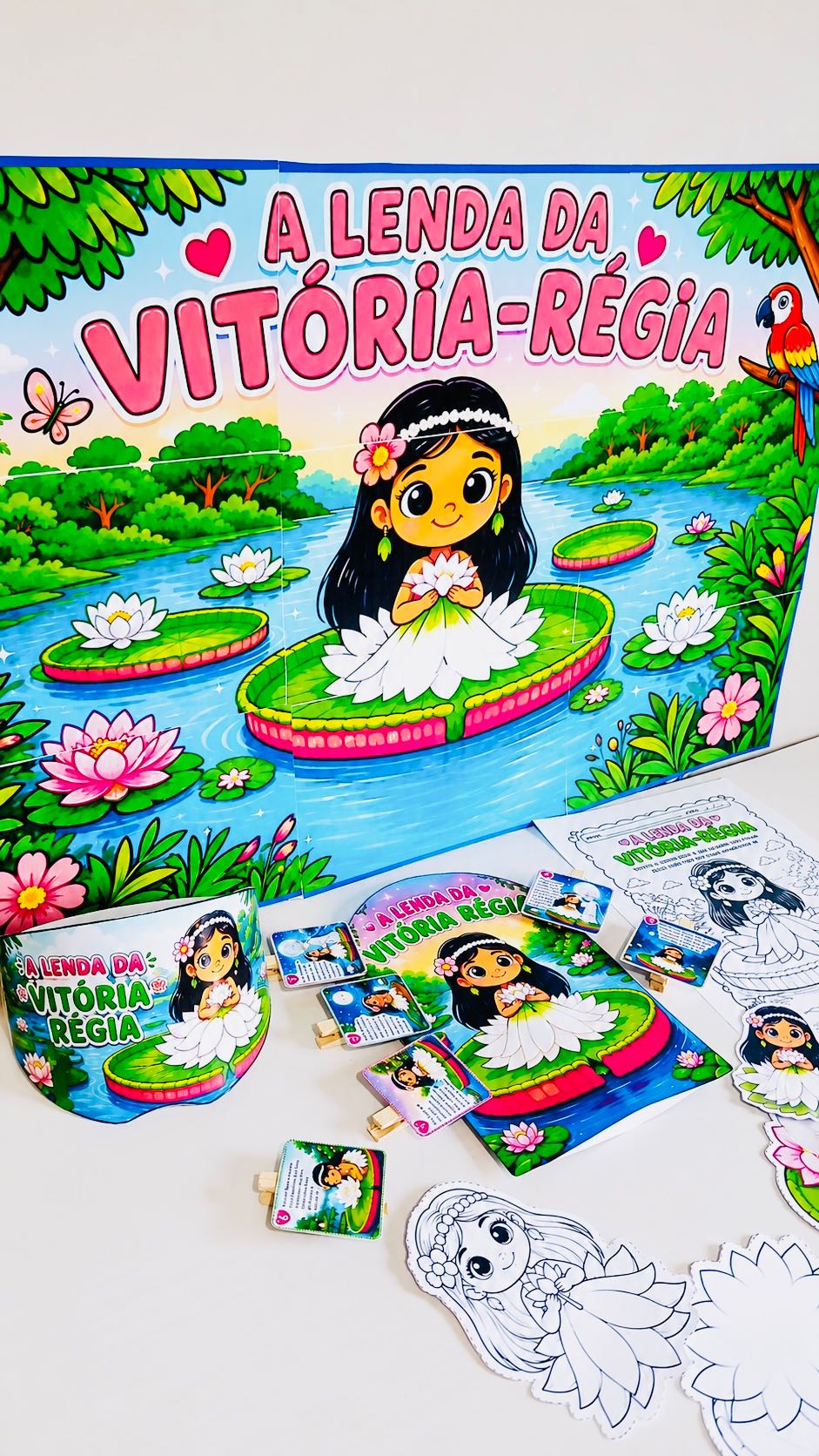 Kit A Lenda da Vitória-Régia: Atividades Folclore — amostra 1: Conheça a encantadora Lenda da Vitória-Régia