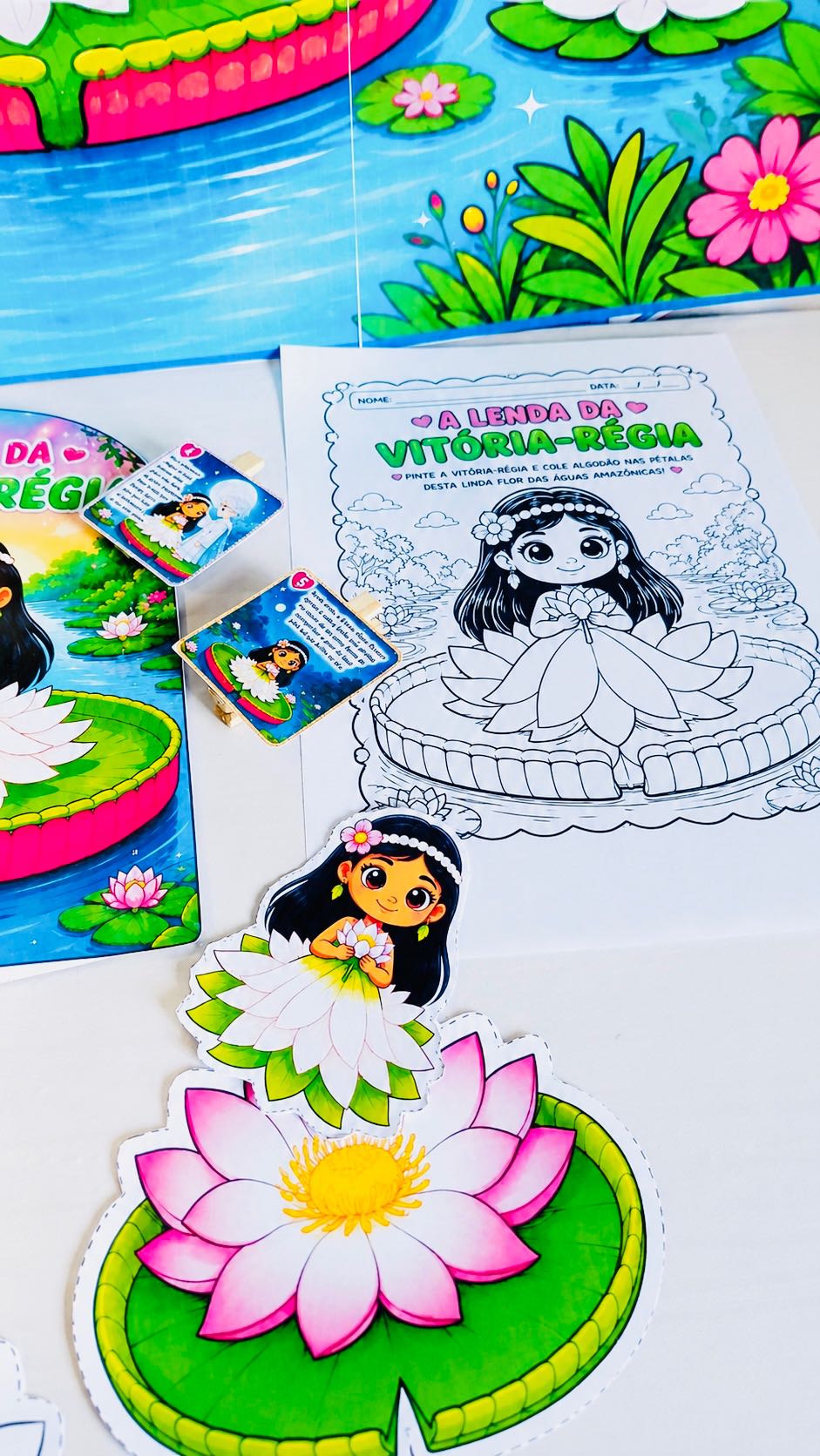 Kit A Lenda da Vitória-Régia: Atividades Folclore — amostra 4: Conheça a encantadora Lenda da Vitória-Régia