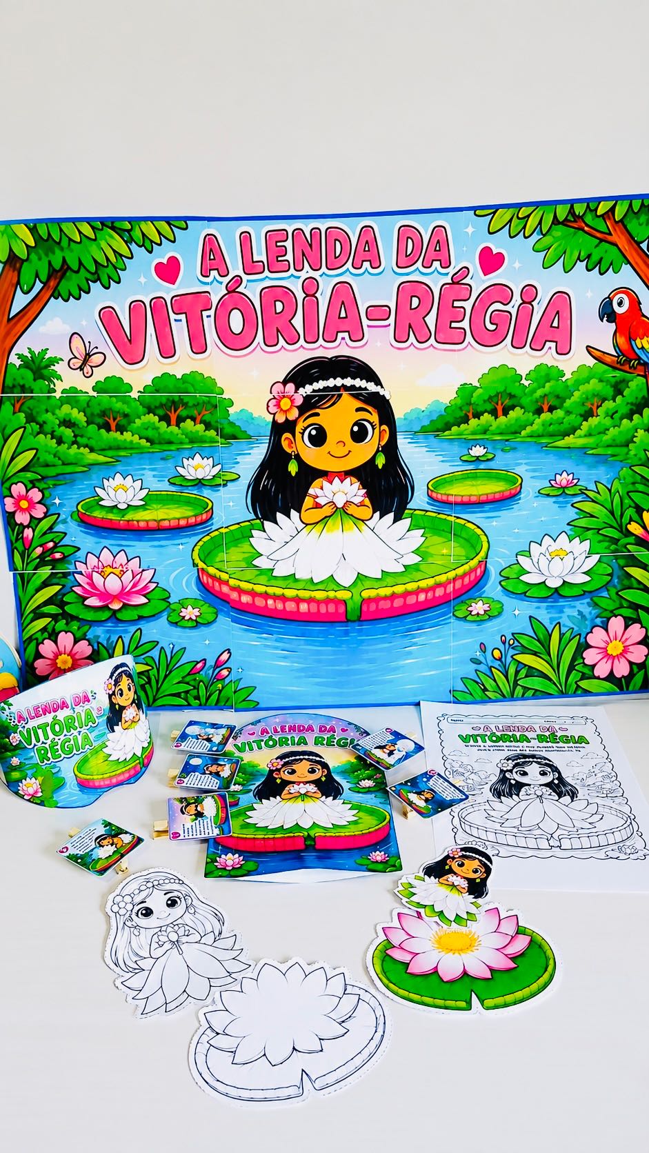 Kit A Lenda da Vitória-Régia: Atividades Folclore — amostra 5: Conheça a encantadora Lenda da Vitória-Régia