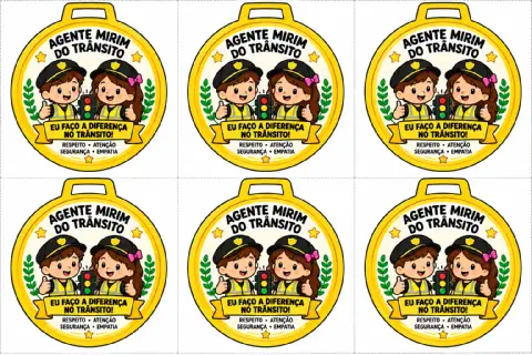 Kit Agente Mirim do Trânsito | Educação Infantil — amostra 3: Kit pedagógico para trabalhar segurança, respeito e atenção…