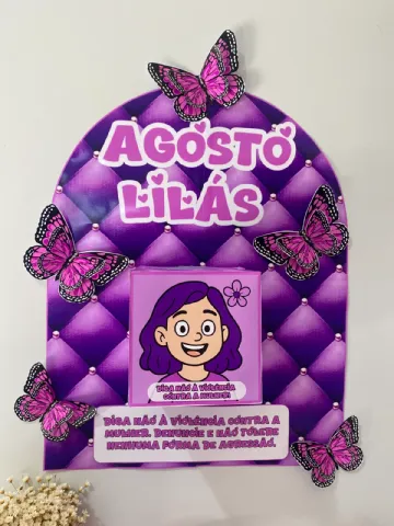 Kit agosto Lilás – Atividades para Imprimir — amostra 3: Agosto Lilás – Conscientização contra a Violência à Mulher