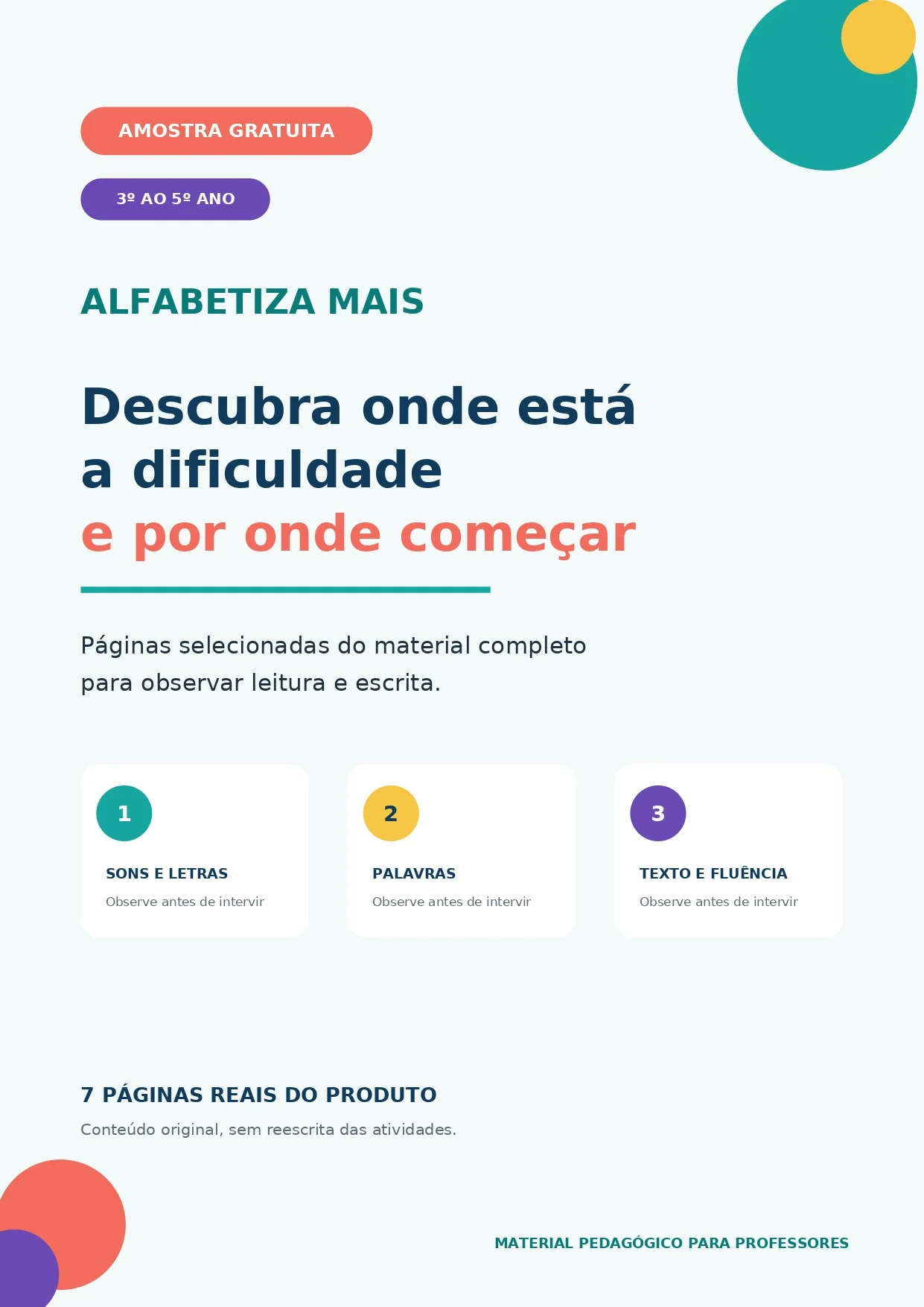 Kit Alfabetiza Mais: Sondagem e 3 Trilhas de Atividades (PDF) — amostra 1: O Kit Alfabetiza Mais resolve o desafio de…