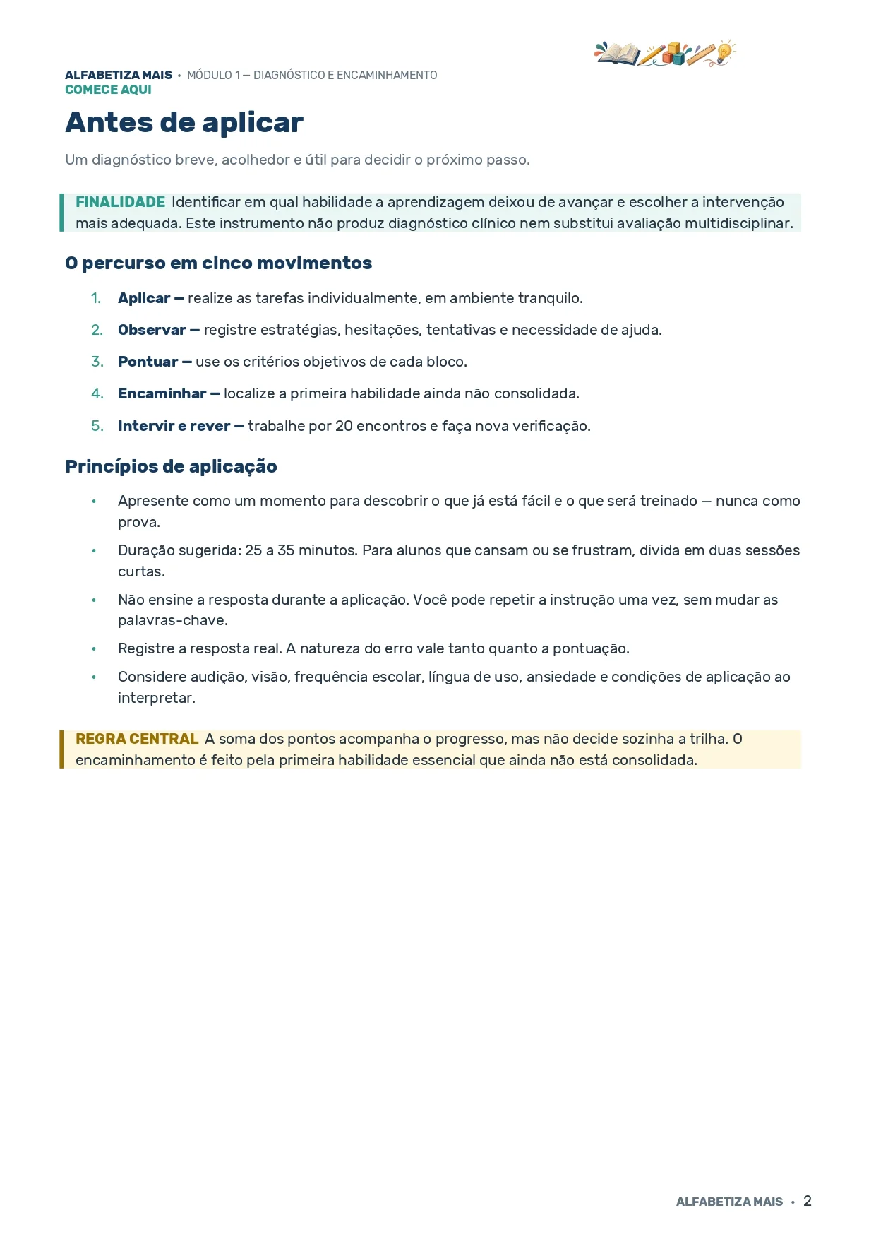 Kit Alfabetiza Mais: Sondagem e 3 Trilhas de Atividades (PDF) — amostra 3: Material para diagnosticar o nível de…