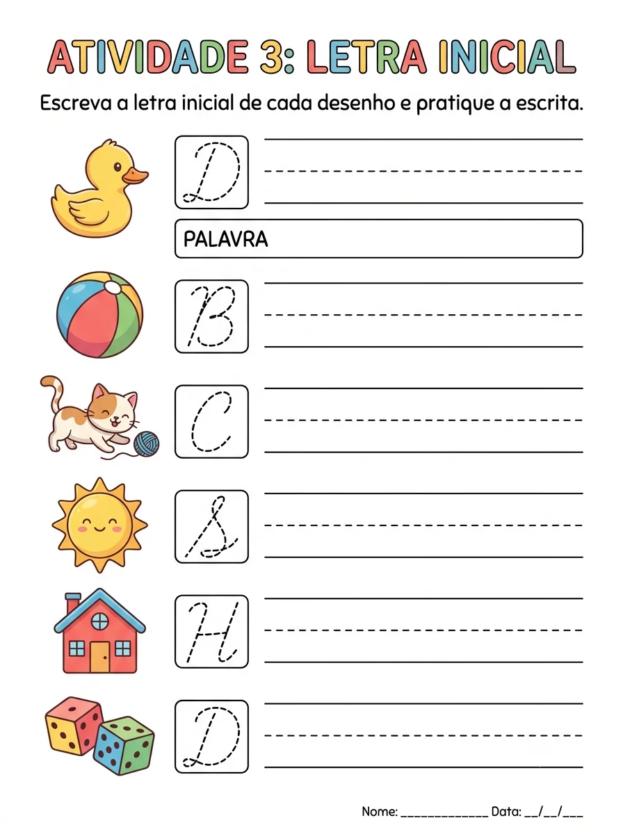 Kit Alfabetização e Alfabeto Cursivo – Atividades de Leitura e Escrita — amostra 3: Kit com atividades de alfabetização e…
