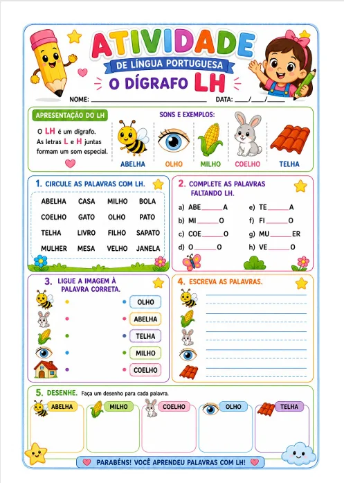 Kit Alfabetização NH, LH e CH para 2º e 3º ano — amostra 2: Kit Alfabetização NH, LH e CH Oferta ✔ Apostila Colorida ✔… Kit Alfabetização NH, LH e CH para 2º e 3º ano — amostra 2: Kit Alfabetização NH, LH e CH Oferta ✔ Apostila Colorida ✔…