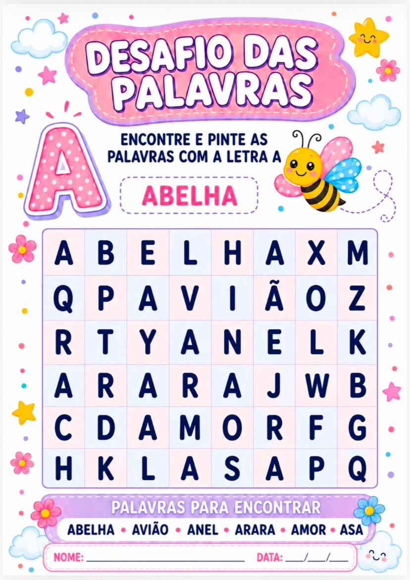 Kit Alfabeto Divertido — amostra 2: KIT ALFABETO DIVERTIDO Aprender as letras ficou muito mais colorido, lúdico e envolvente