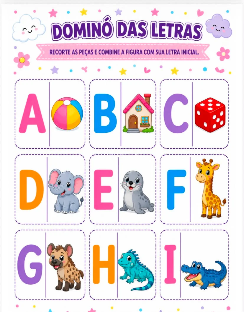 Kit Alfabeto Divertido — amostra 3: KIT ALFABETO DIVERTIDO Aprender as letras ficou muito mais colorido, lúdico e envolvente