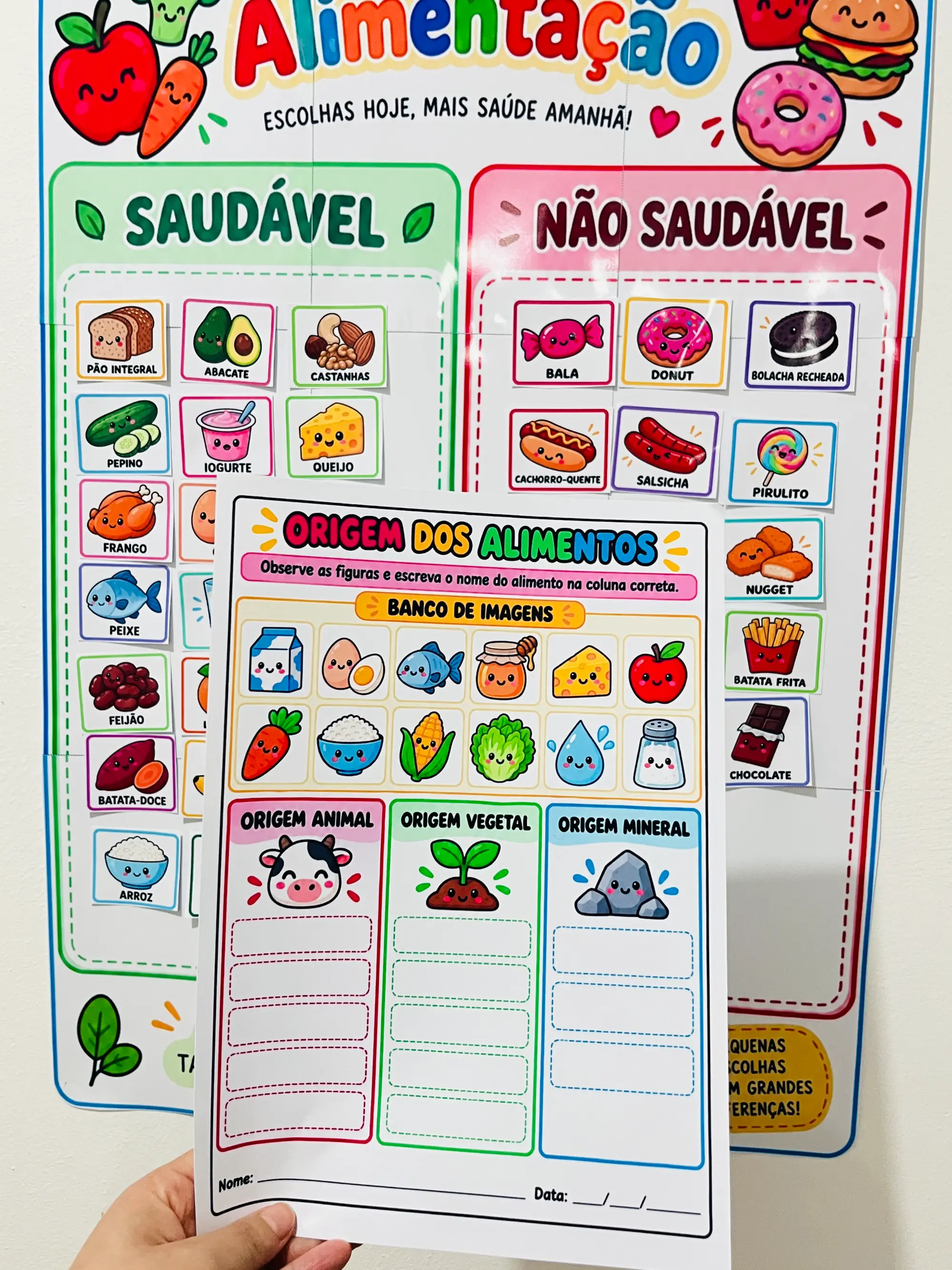Kit Alimentação Saudável – Atividades Interativas para Imprimir — amostra 2: Kit Alimentação Saudável com atividades…