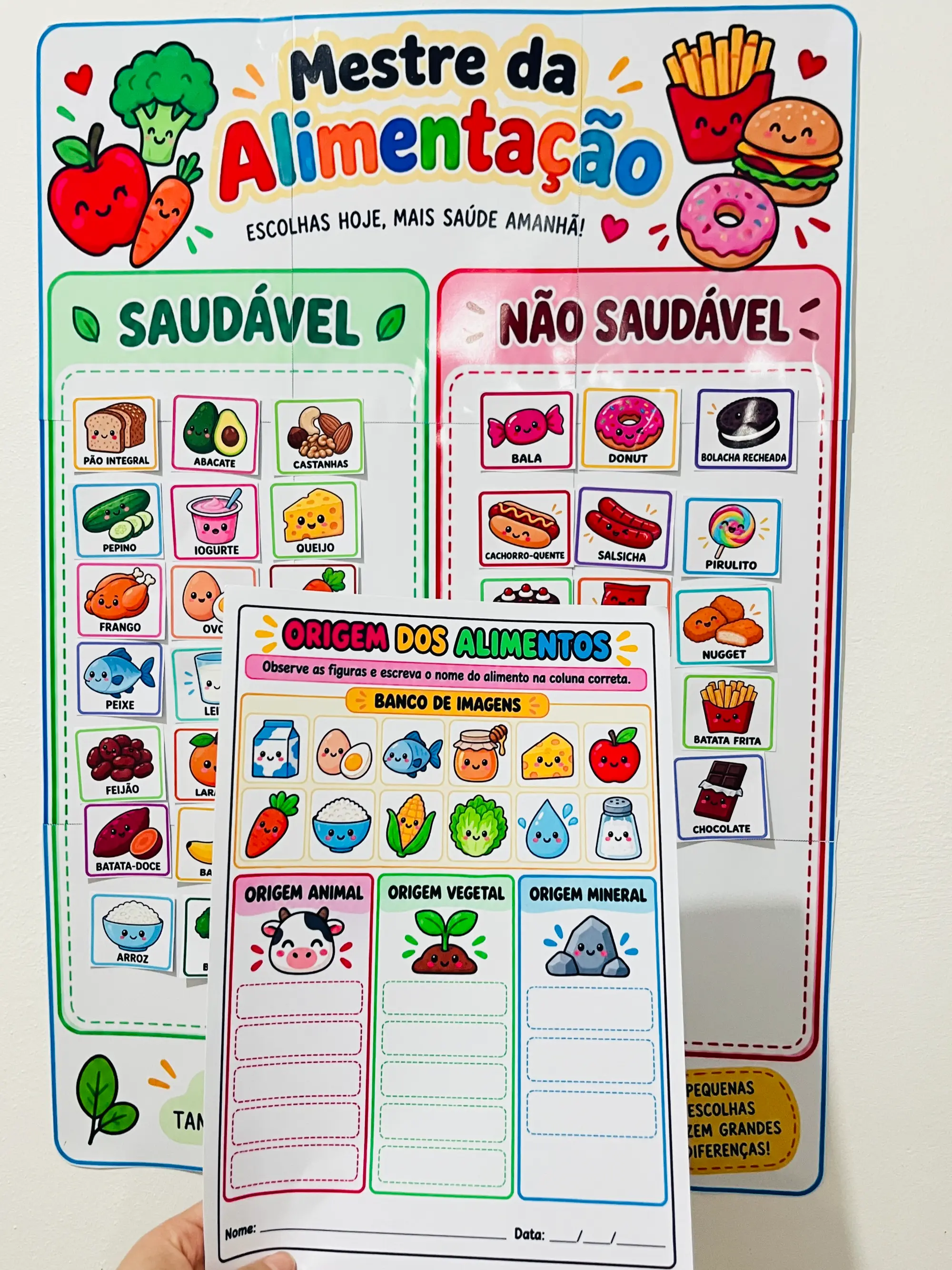 Kit Alimentação Saudável – Atividades Interativas para Imprimir — amostra 3: Kit Alimentação Saudável com atividades…