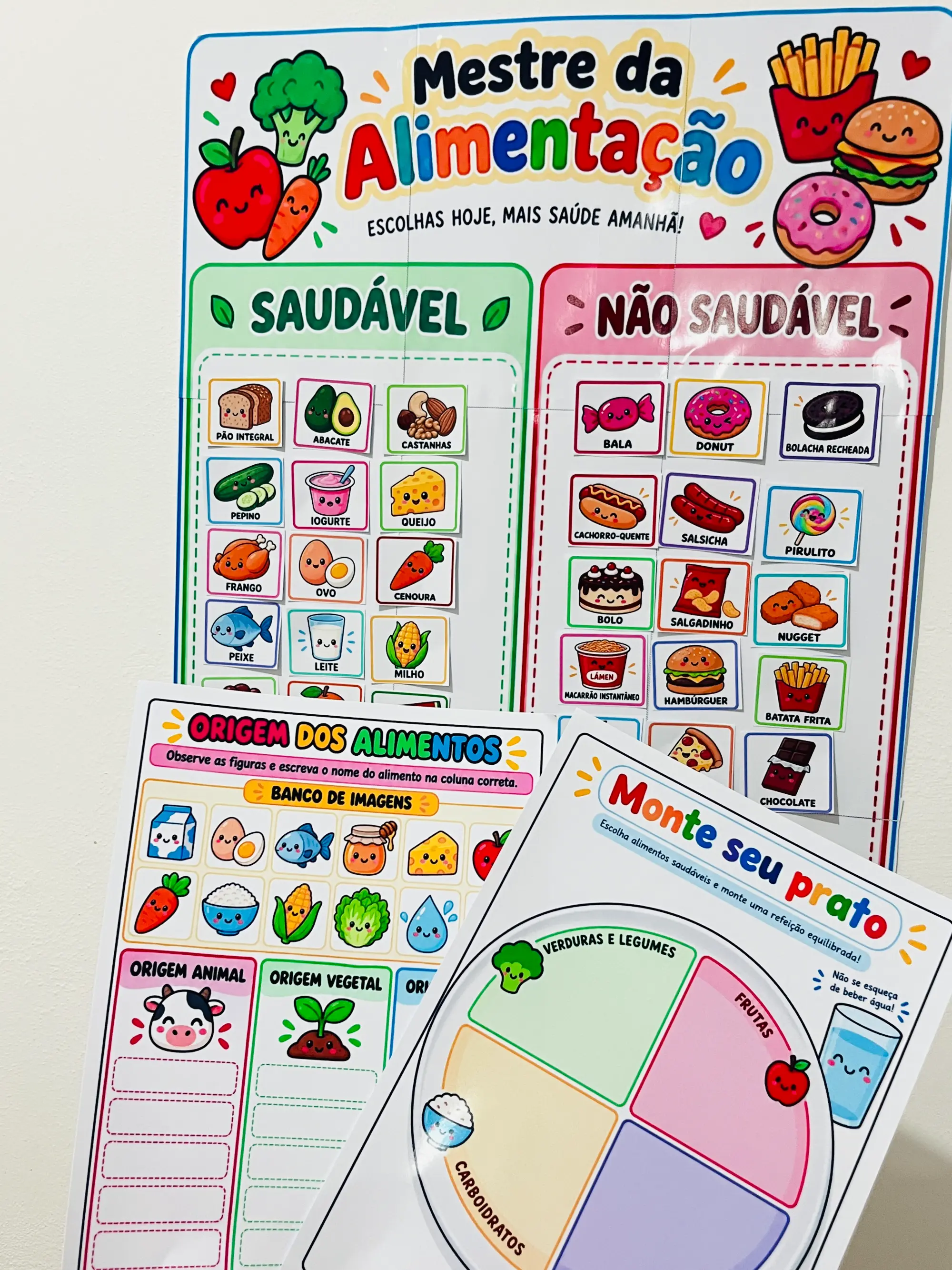 Kit Alimentação Saudável – Atividades Interativas para Imprimir — amostra 5: Kit Alimentação Saudável com atividades…