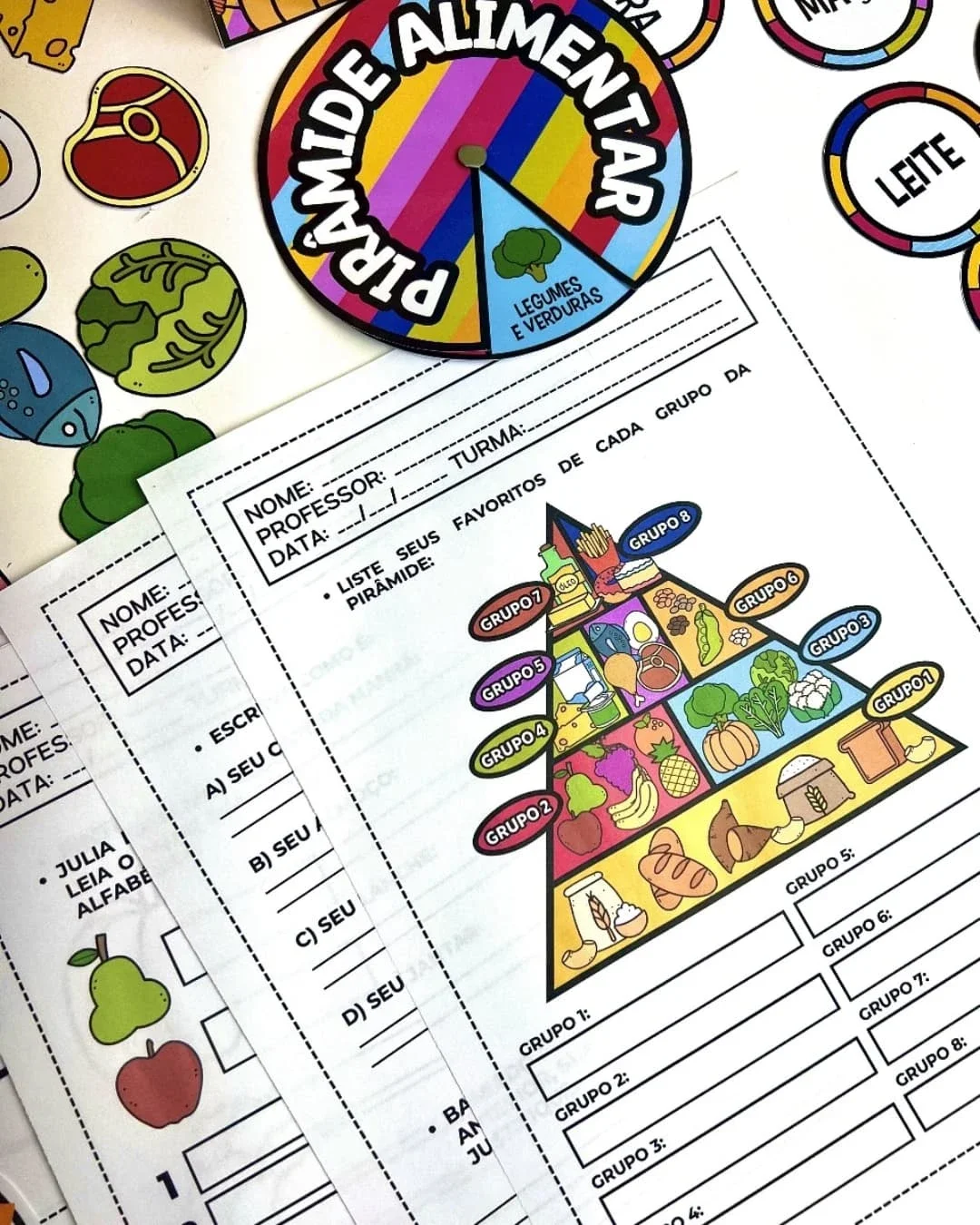 Kit alimentação saudável – Material Pedagógico — amostra 2: 🟡 Este kit contém atividades lúdicas para trabalhar a…