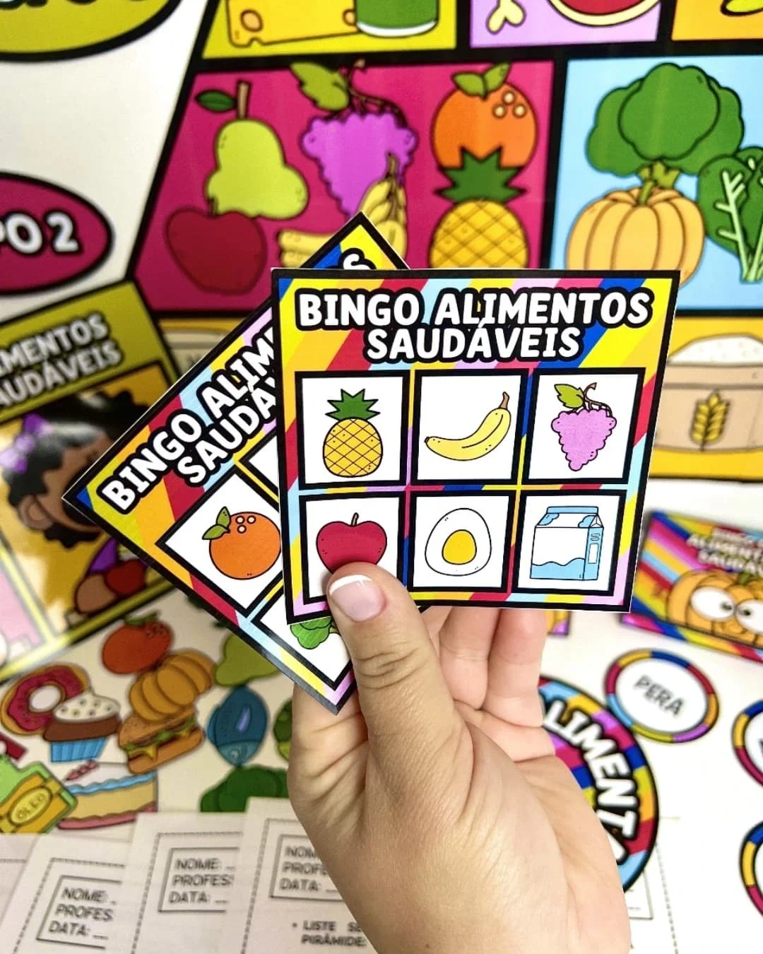 Kit alimentação saudável – Material Pedagógico — amostra 3: 🟡 Este kit contém atividades lúdicas para trabalhar a…