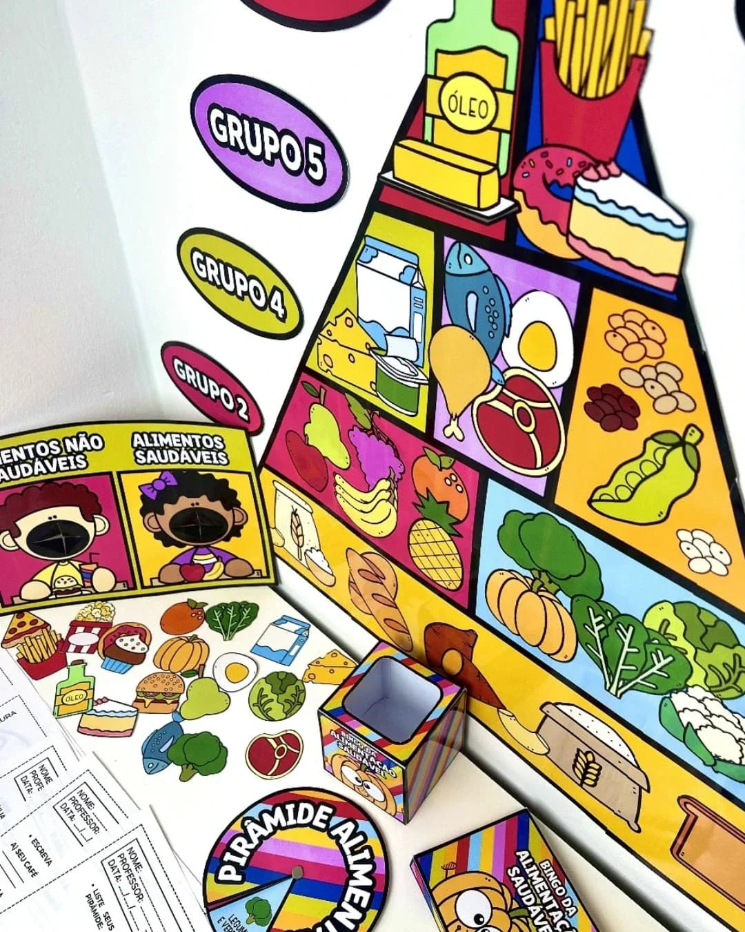 Kit alimentação saudável – Material Pedagógico — amostra 4: 🟡 Este kit contém atividades lúdicas para trabalhar a…