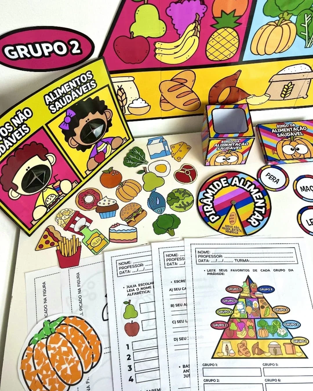 Kit alimentação saudável – Material Pedagógico — amostra 5: 🟡 Este kit contém atividades lúdicas para trabalhar a…