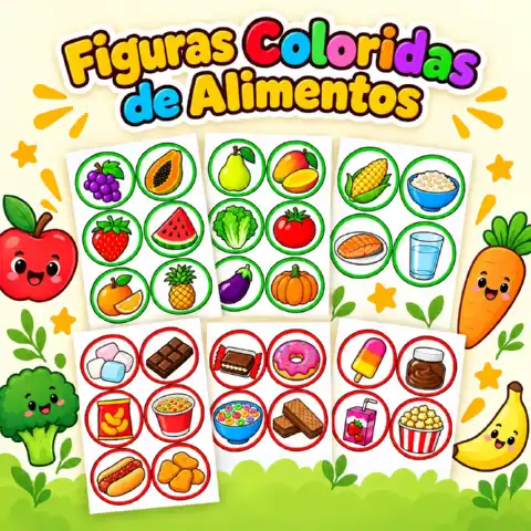 Kit Alimentação Saudável para Educação Infantil . — amostra 3: Kit Alimentação Saudável em PDF com 33 páginas, painel…
