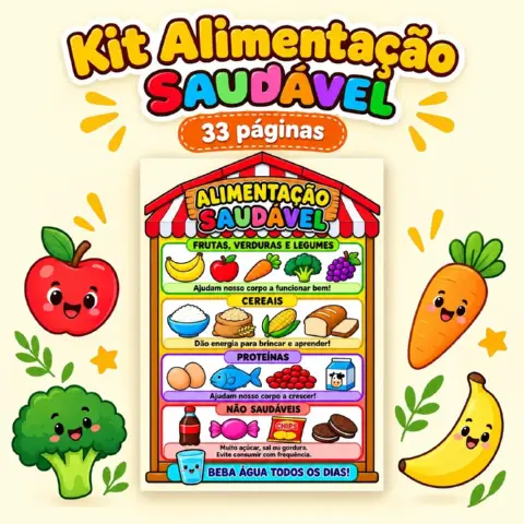 Kit Alimentação Saudável para Educação Infantil . — capa do material