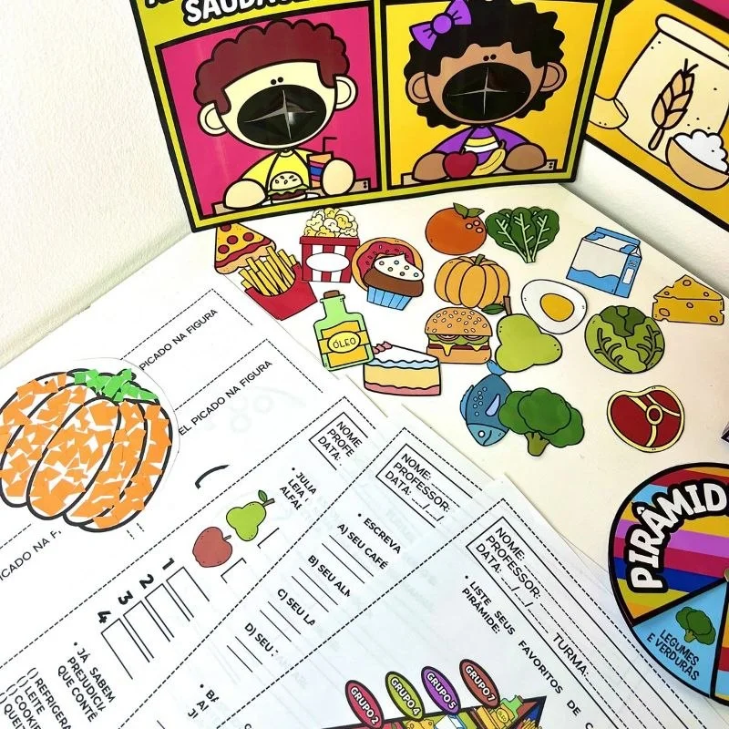 Kit Alimentação Saudável para Educação Infantil | Atividades e Jogos em PDF — amostra 4: Este kit contém atividades lúdicas…