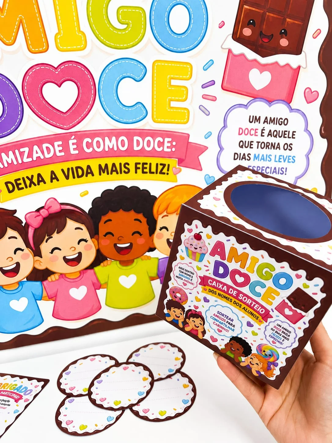 Kit Amigo Doce – Atividades para Imprimir — amostra 3: É um material pedagógico lúdico e acolhedor, criado para tornar a…