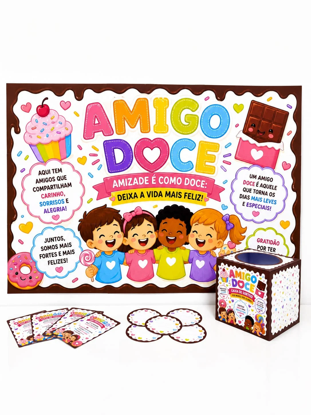 Kit Amigo Doce – Atividades para Imprimir — amostra 4: É um material pedagógico lúdico e acolhedor, criado para tornar a…