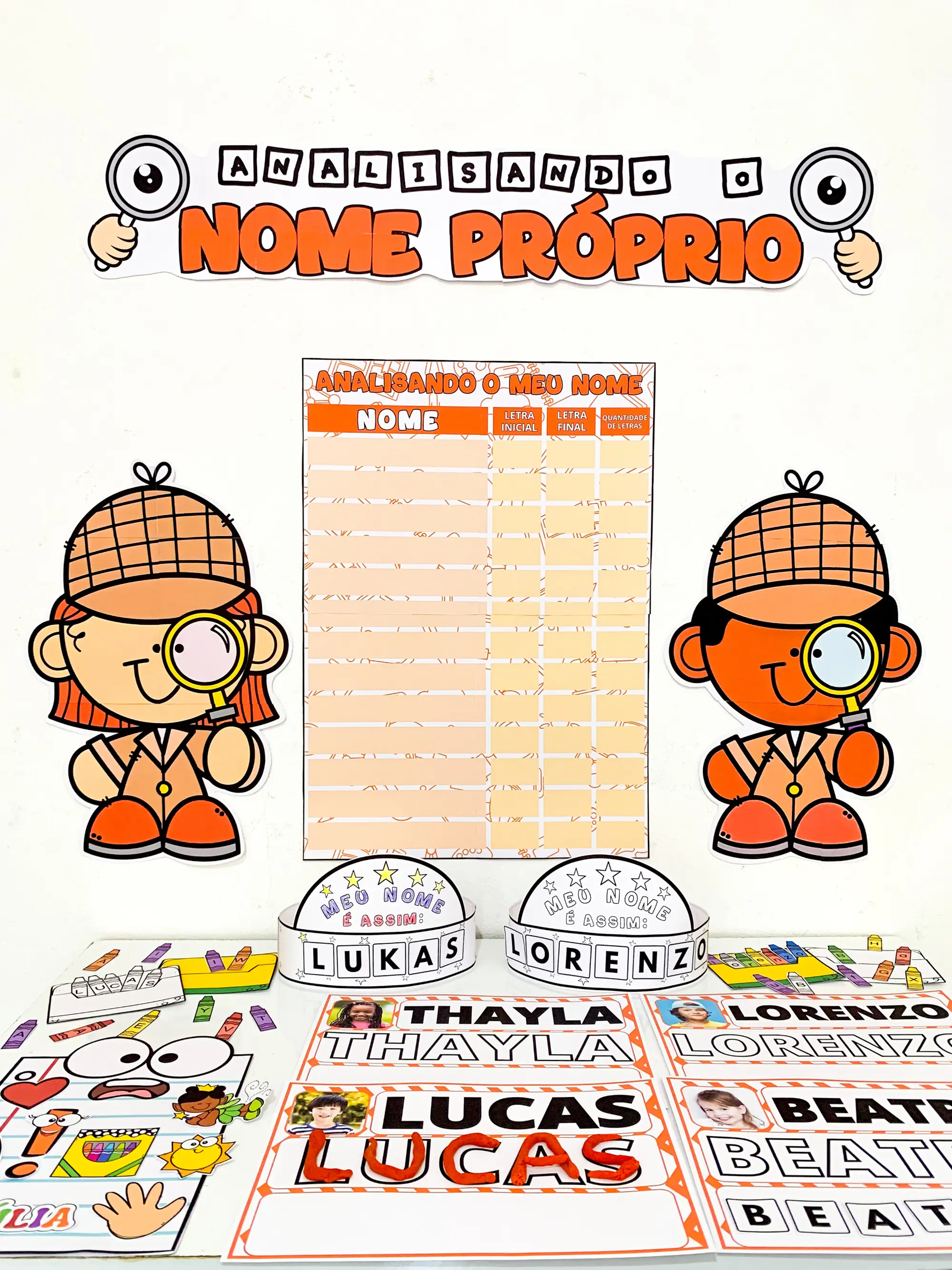 Kit Analisando o Nome Próprio | Educação Infantil — amostra 5: Material super completo e com itens editáveis para você…
