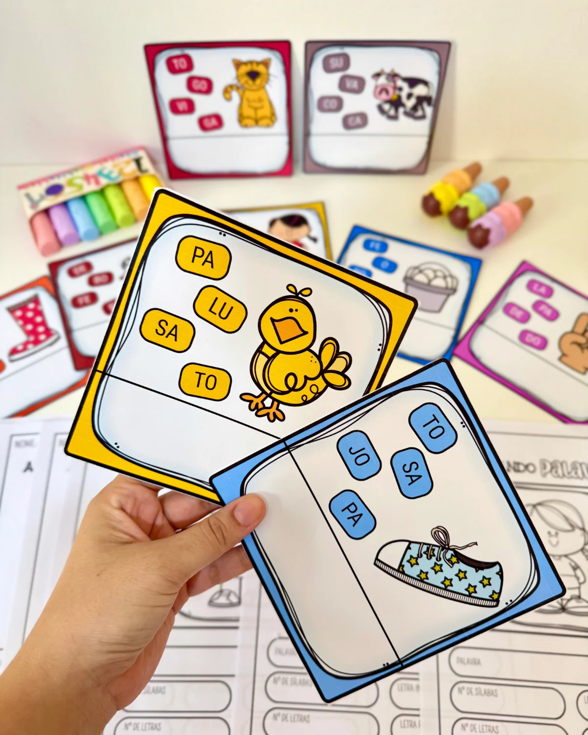Kit Analisando Palavras - Fase de Alfabetização — amostra 1: Trabalhando consciência silábica, consciência fonêmica,…
