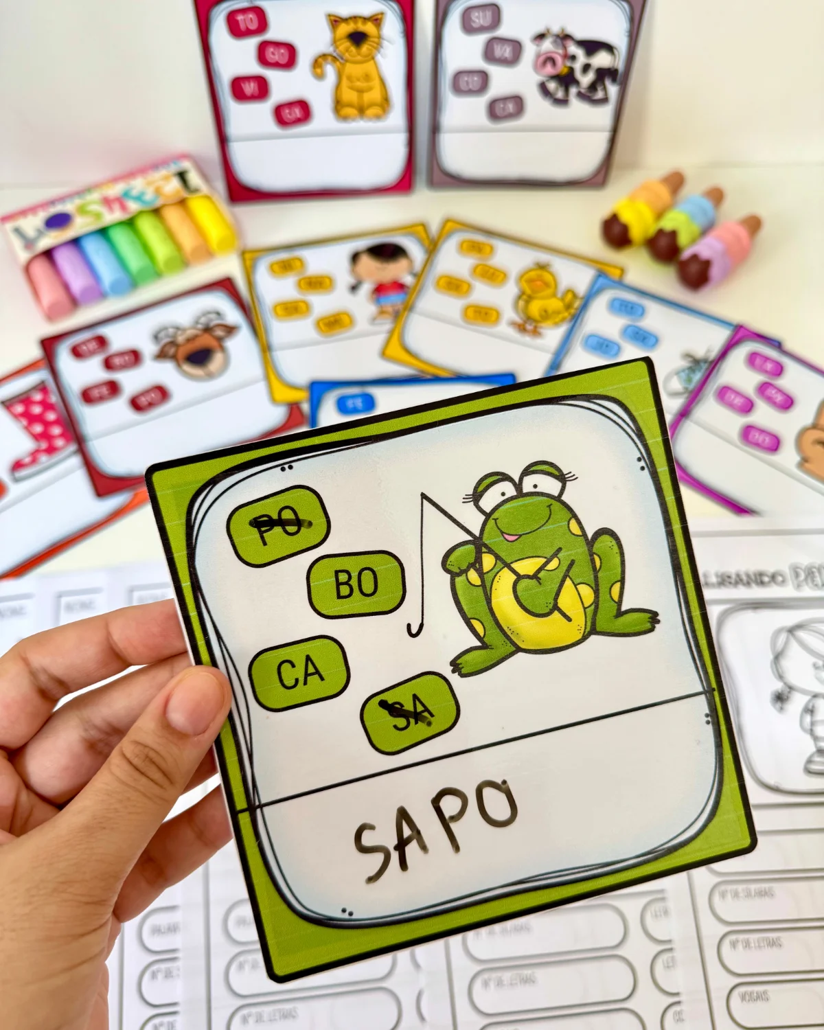 Kit Analisando Palavras - Fase de Alfabetização — amostra 2: Trabalhando consciência silábica, consciência fonêmica,…