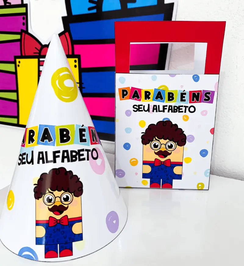 Kit Aniversário do Seu Alfabeto em PDF para Educação Infantil — amostra 3: Como usar em sala de aula
