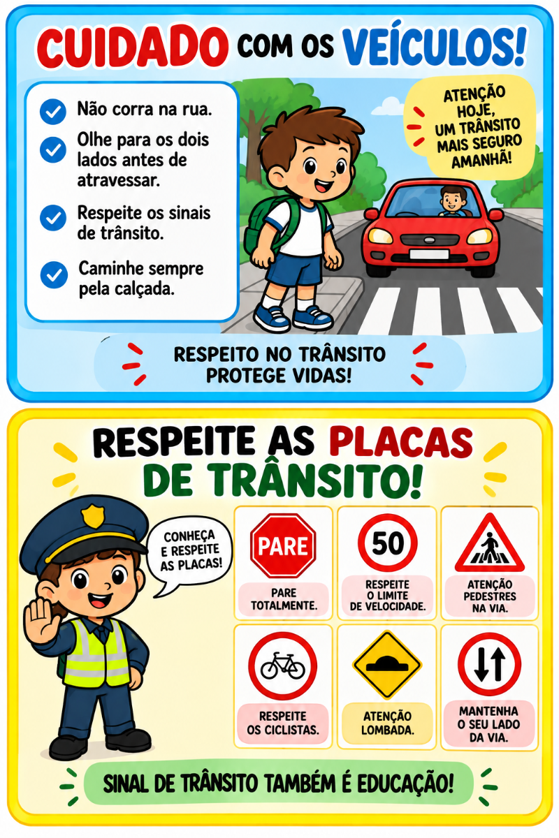 Kit Aprendendo no Trânsito — Atividades, Cards e Recorte e Monte — amostra 3: O Kit Aprendendo no Trânsito é um material…