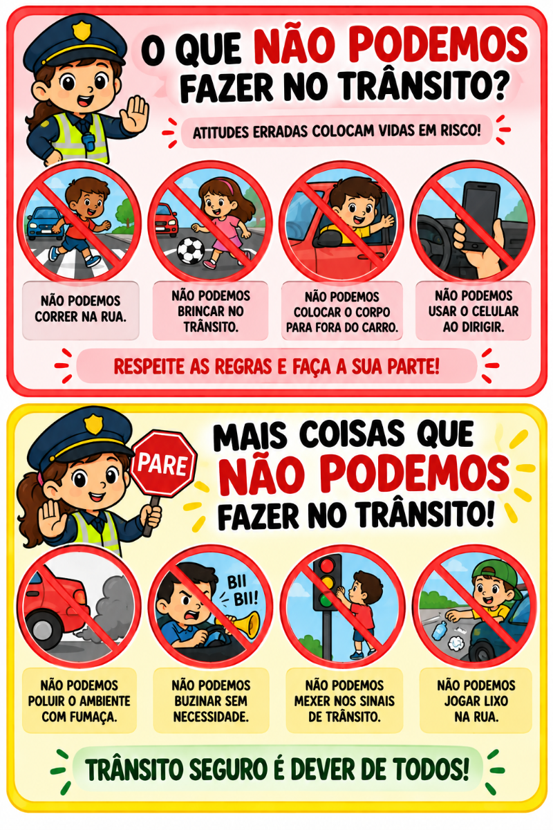 Kit Aprendendo no Trânsito — Atividades, Cards e Recorte e Monte — amostra 4: O Kit Aprendendo no Trânsito é um material…