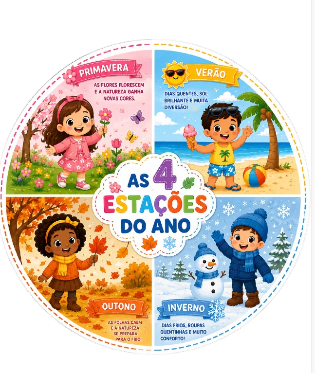 KIT AS 4 ESTAÇÕES DO ANO- CIENCIAS ALFABETIZAÇÃO — capa do material