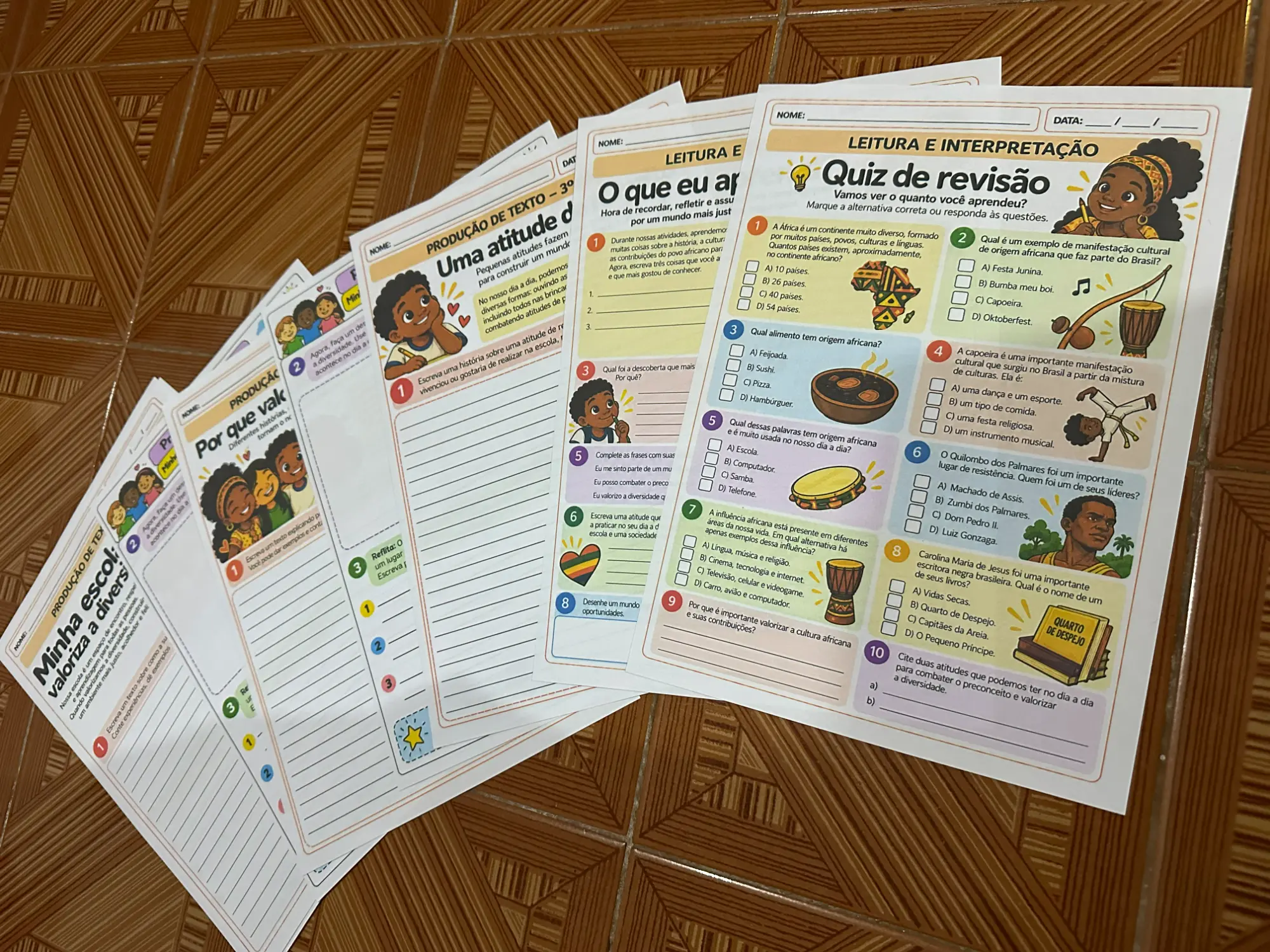 15 Atividades de Consciência Negra + 3 produções de texto — amostra 3: Como usar em sala