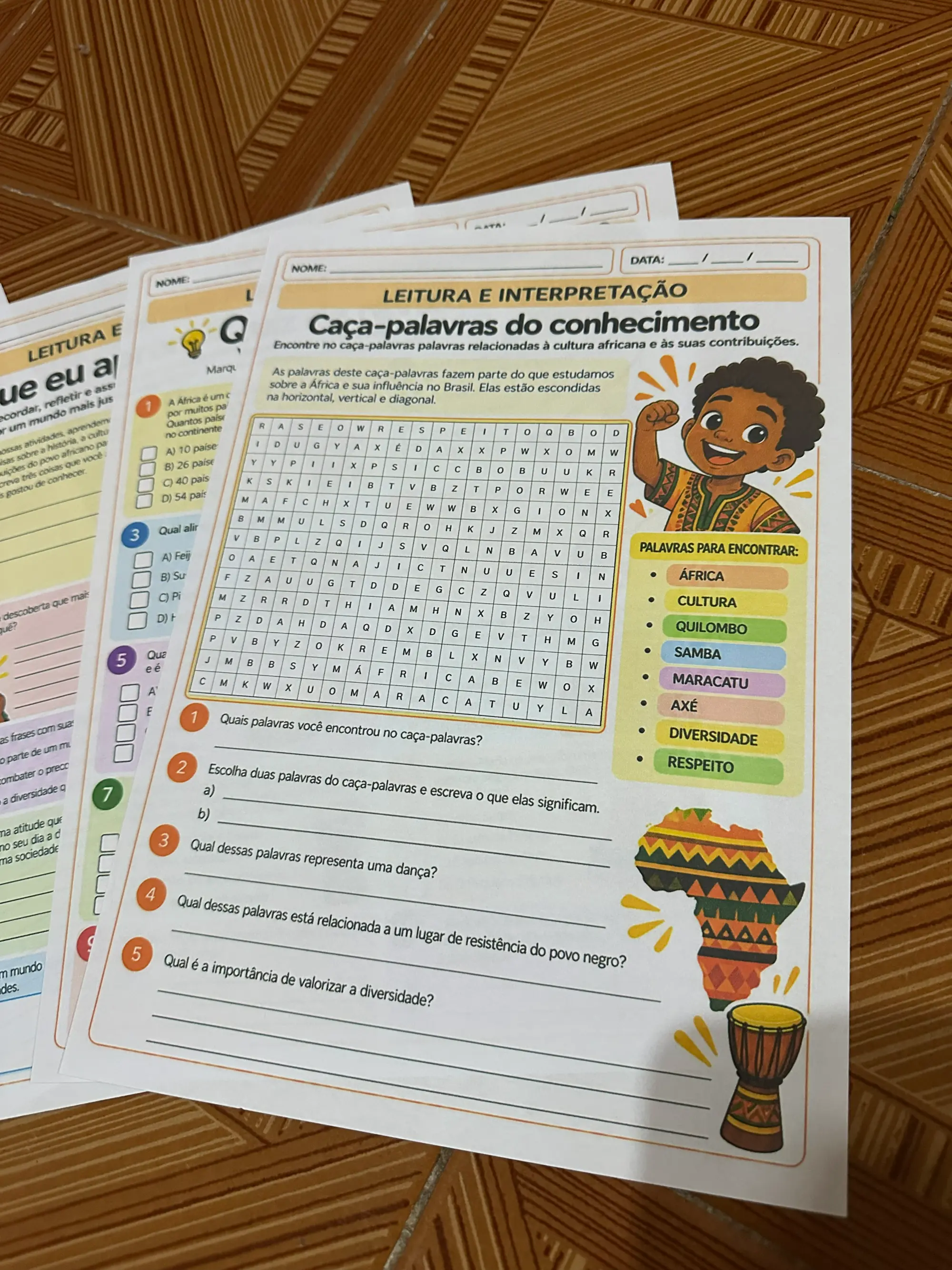 15 Atividades de Consciência Negra + 3 produções de texto — amostra 4: Atividades de Consciência Negra 3º ao 5º ano, com…