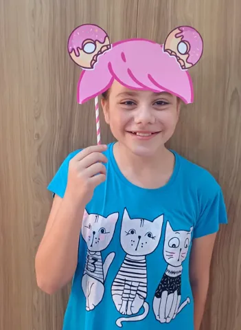 Kit Bambolê Dia do Cabelo Maluco | Moldura para Fotos. — amostra 1: Bambolê Dia do Cabelo Maluco para imprimir