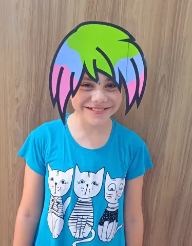 Kit Bambolê Dia do Cabelo Maluco | Moldura para Fotos. — amostra 5: Bambolê Dia do Cabelo Maluco para imprimir