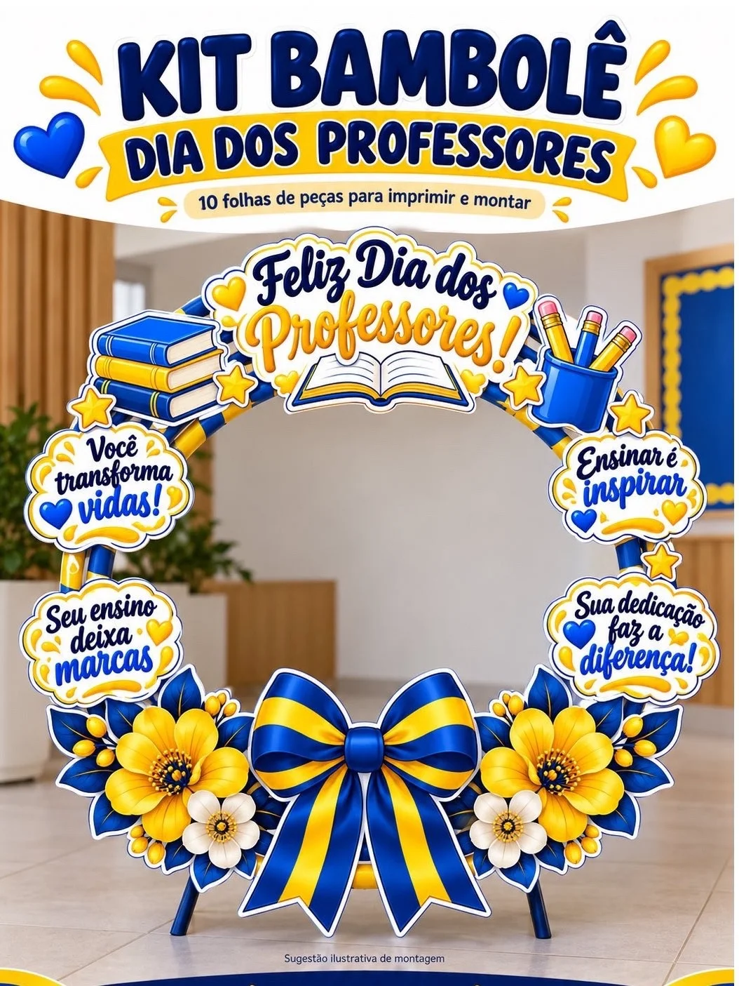 Kit Bambolê Dia dos Professores em PDF – Moldura para Fotos — capa do material