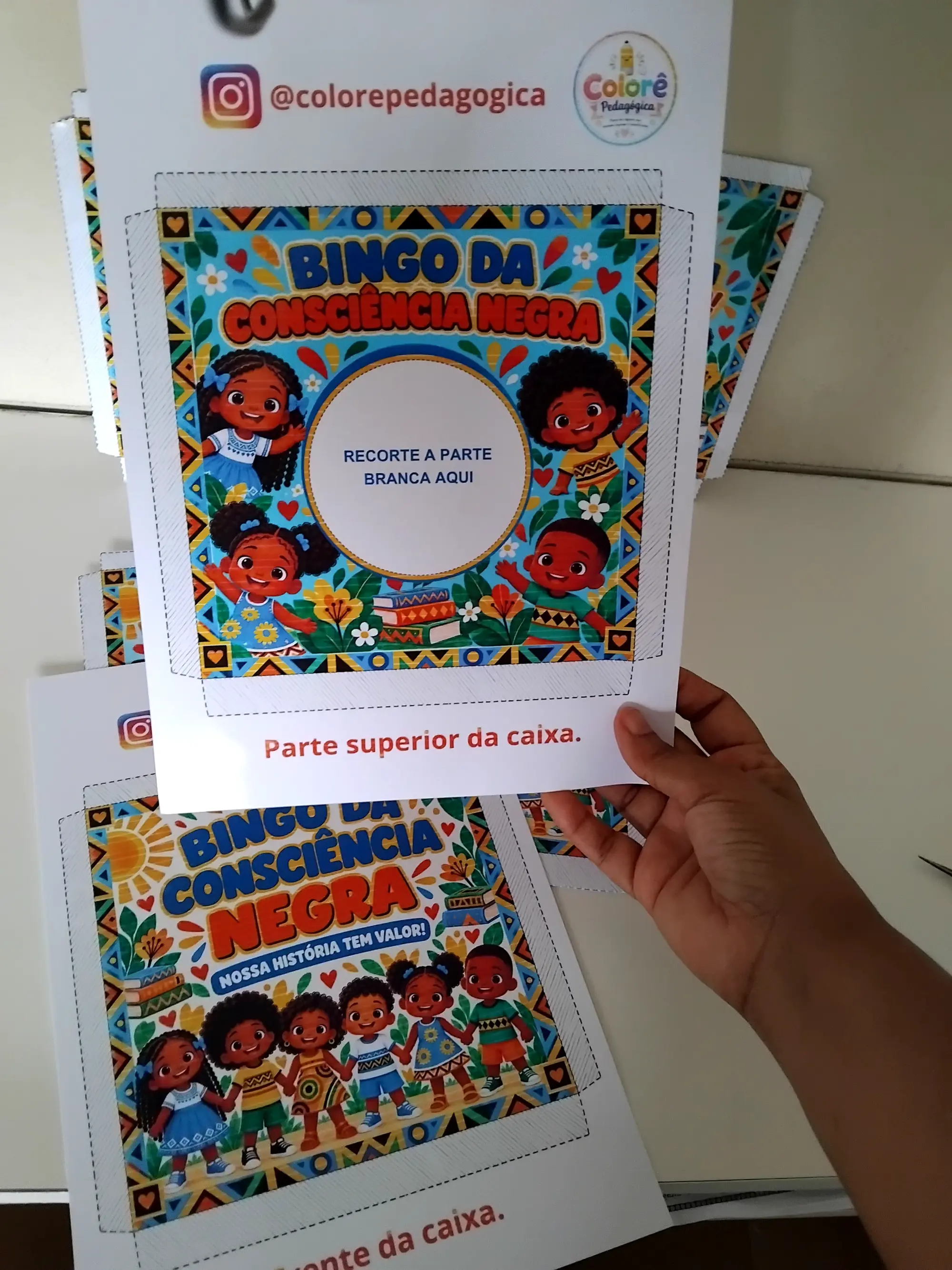 Kit Bingo Consciência Negra com Caixa – Educação Infantil e Fund I — amostra 1: Prepare sua caixa de sorteio e convide a…