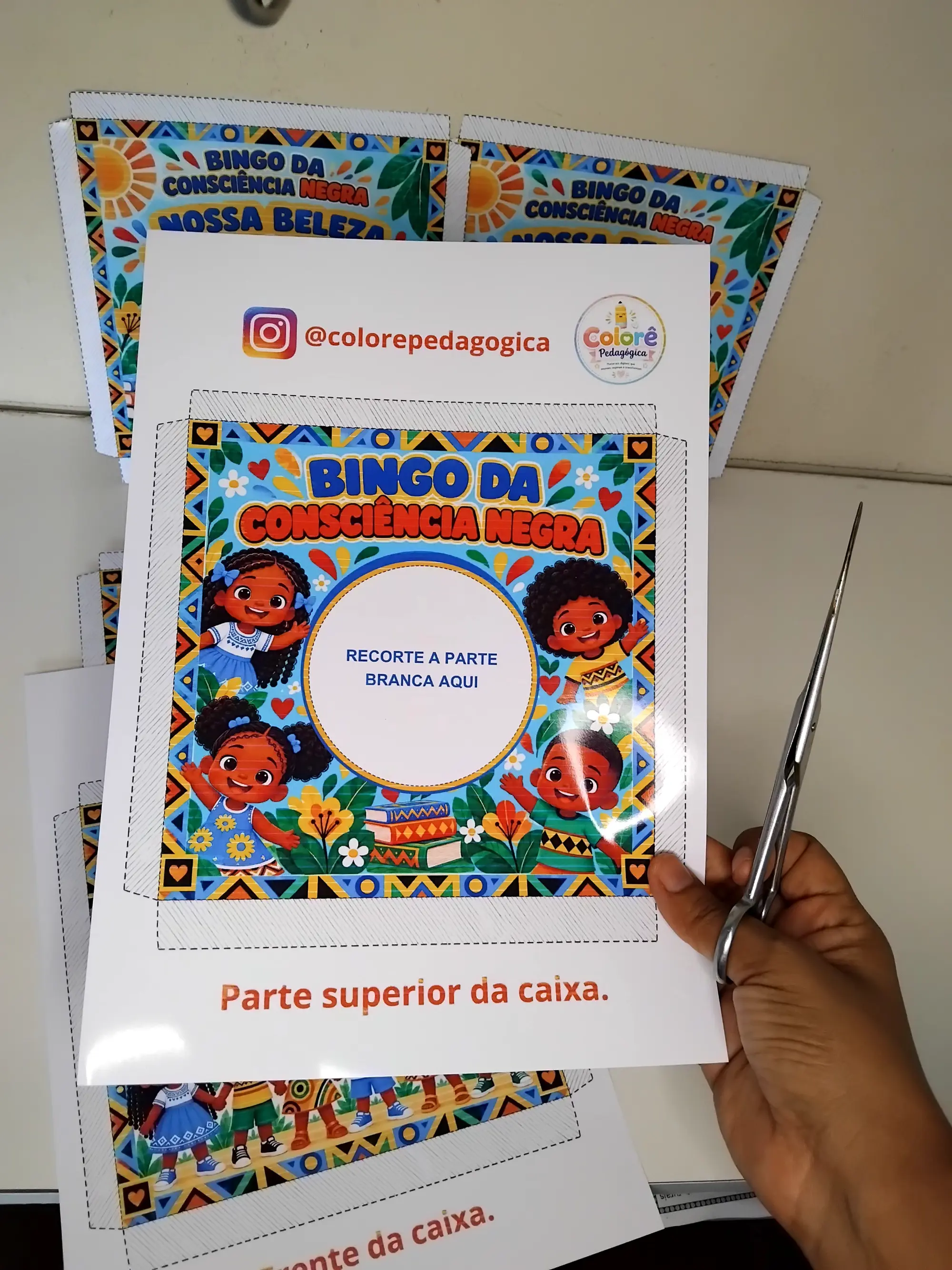 Kit Bingo Consciência Negra com Caixa – Educação Infantil e Fund I — amostra 2: Kit em PDF com 20 cartelas de bingo, 12…