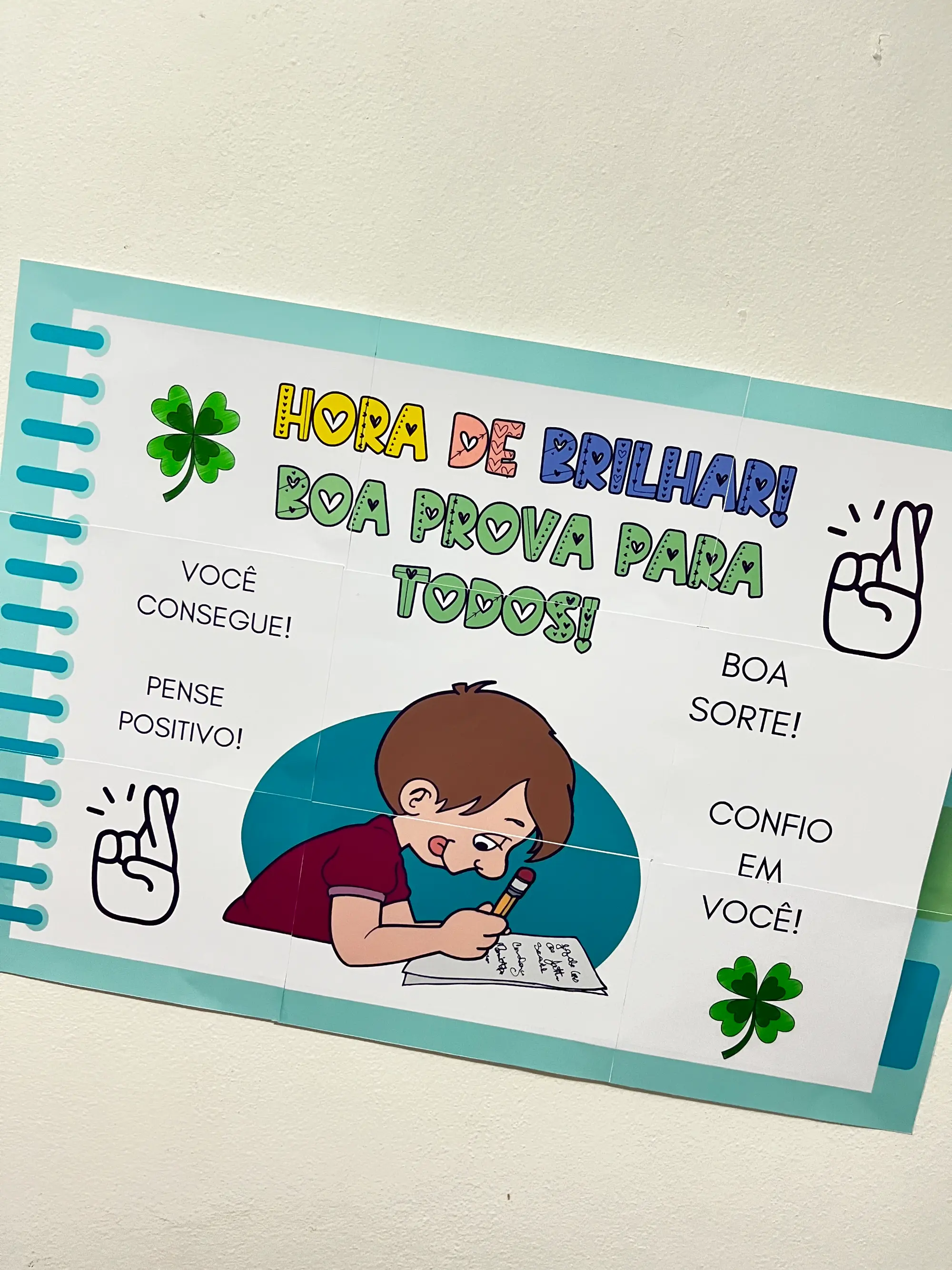 Kit Boa Prova Hora de Brilhar – Incentivo para Avaliações — amostra 3: Deixe o momento das avaliações mais leve e acolhedor