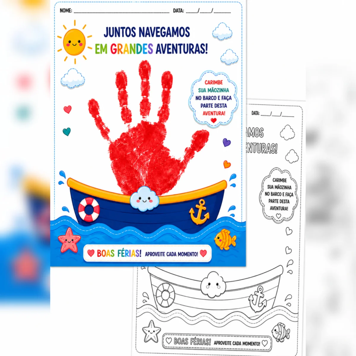 🌊☀️ KIT BOAS FÉRIAS! ☀️🌊 — amostra 2: ✨ Deixe as férias dos pequenos ainda mais especiais com este arquivo super fofo e…