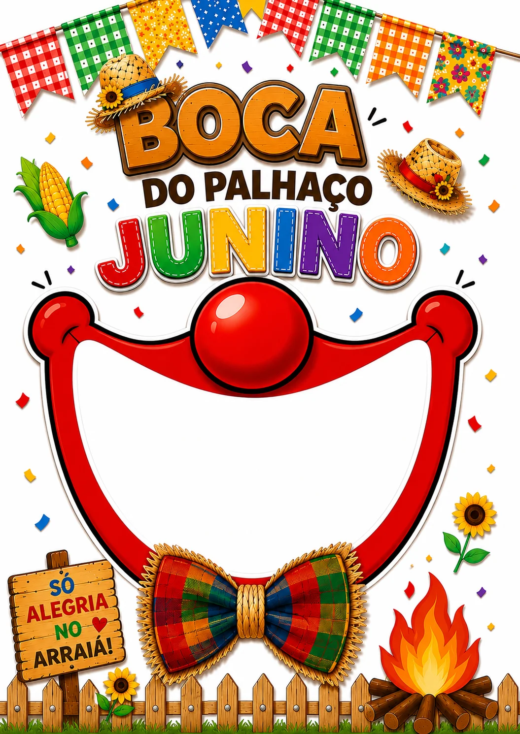 🤡🌽 KIT BOCA DO PALHAÇO JUNINO LÚDICO.🌽🤡 — amostra 1: 🤡🌽 KIT BOCA DO PALHAÇO JUNINO 🌽🤡