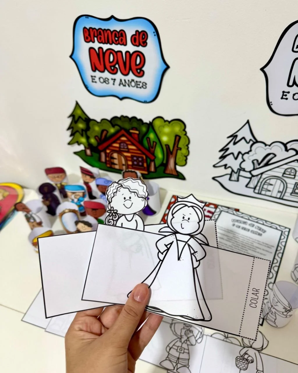 Kit Branca de Neve 3D - Atividade lúdica — amostra 1: Para trabalhar diversas habilidades com crianças da Educação Infantil