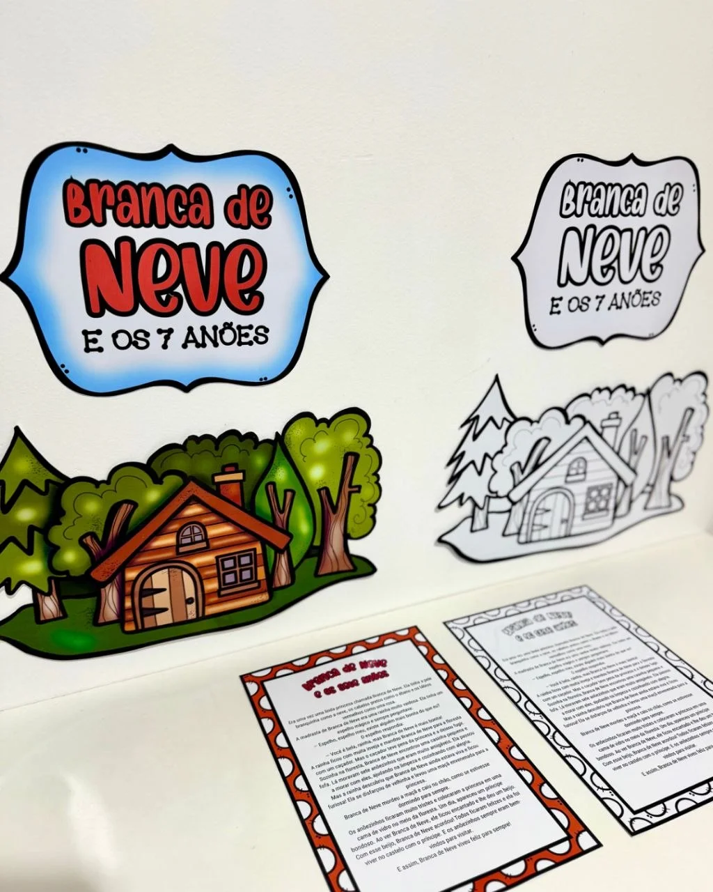 Kit Branca de Neve 3D - Atividade lúdica — amostra 2: Para trabalhar diversas habilidades com crianças da Educação Infantil